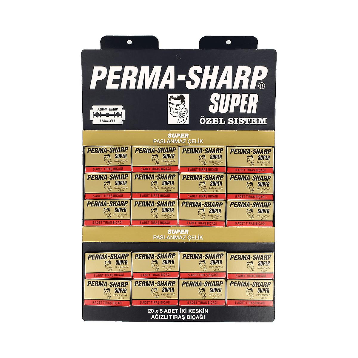 Perma-Sharp Super Double Edge barberblad (100 blader)